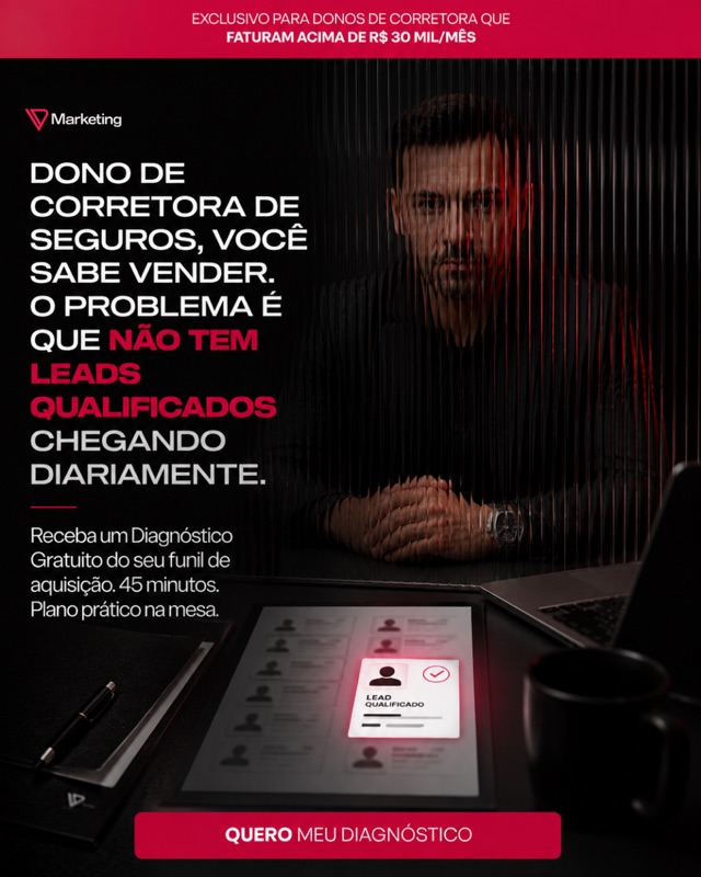 Dono de corretora de seguros, você sabe vender — o problema é não ter leads qualificados