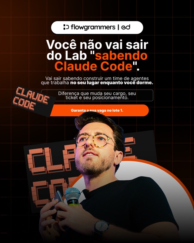 Anúncio do Lab Flowgrammers sobre Claude Code