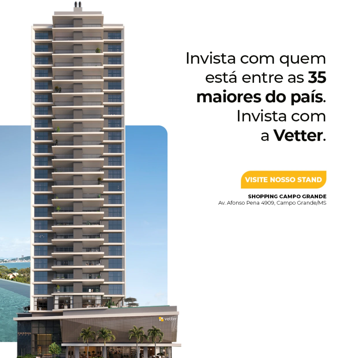 Campanha imobiliária — peça quadrada