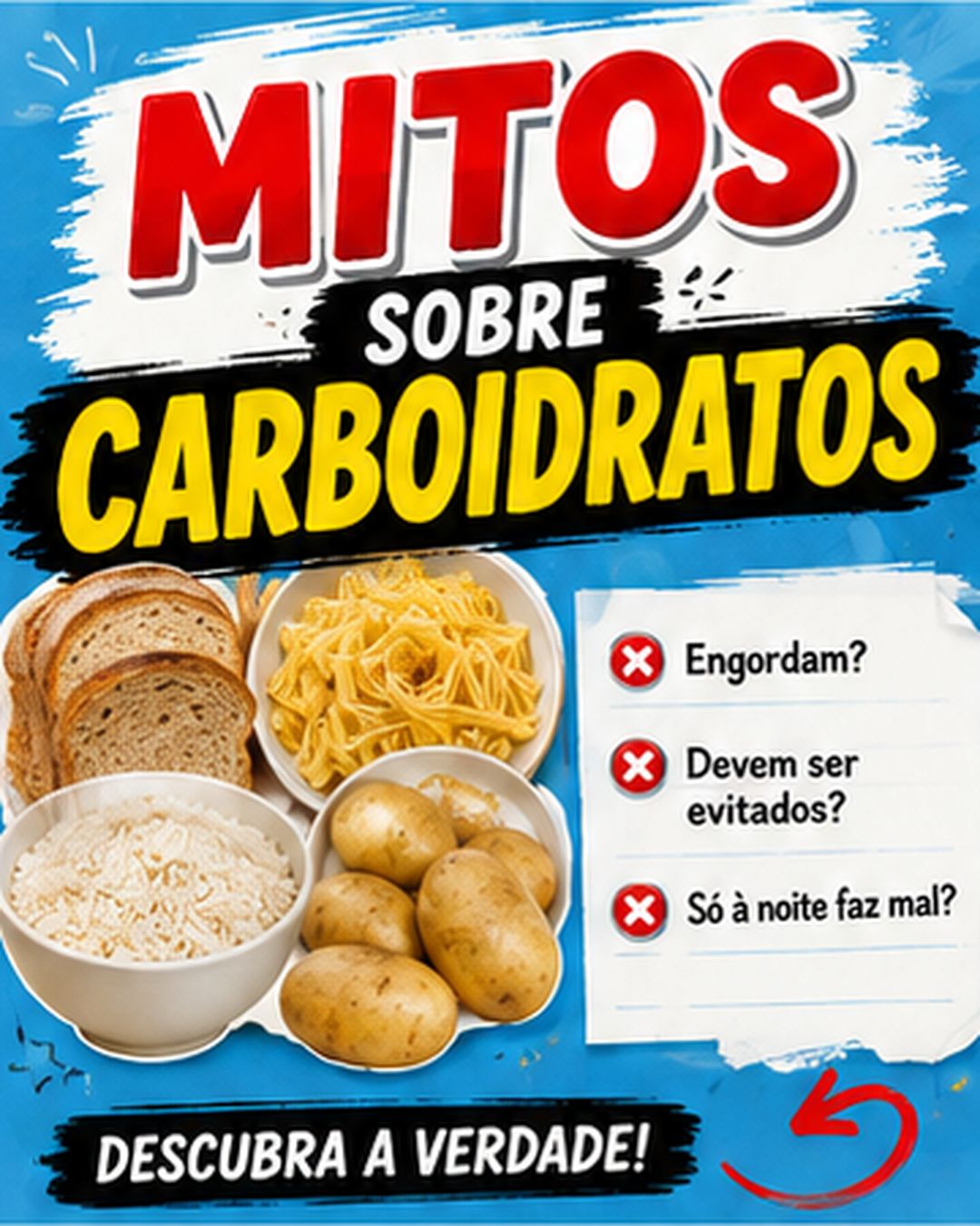 Post caseiro: mitos sobre carboidratos