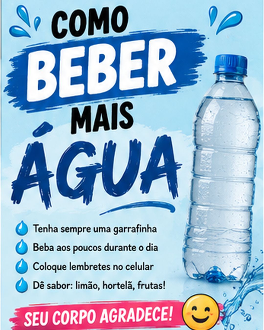 Post caseiro: como beber mais água