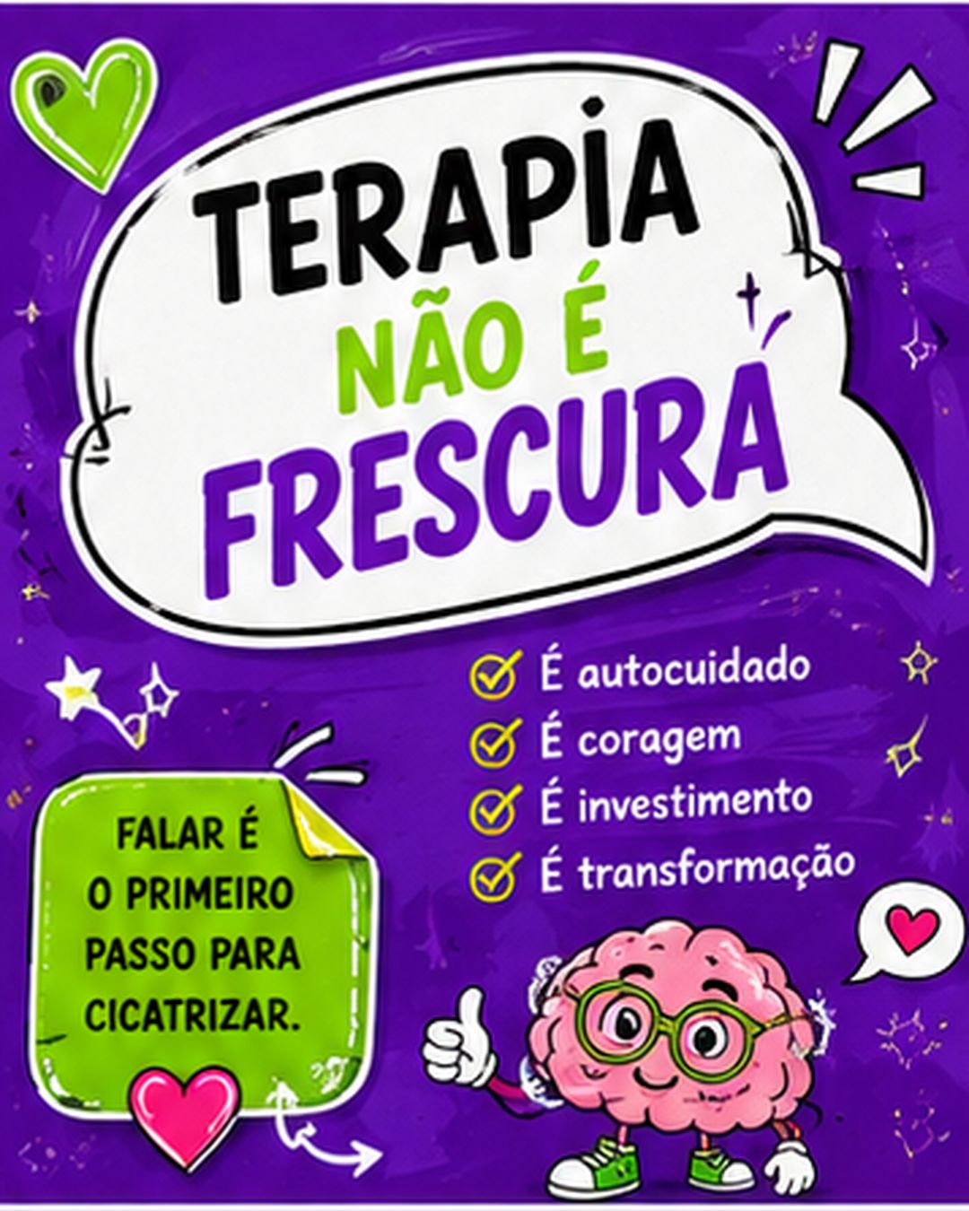 Post caseiro: terapia não é frescura
