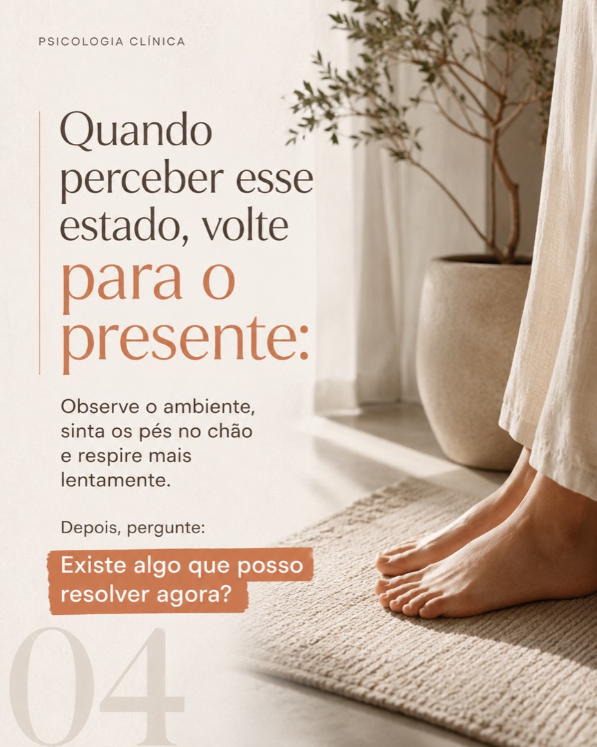 Slide 4 do carrossel sobre ansiedade e estado de alerta