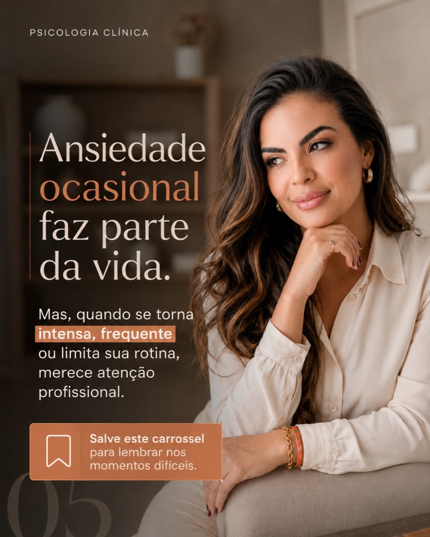 Slide 5 do carrossel sobre ansiedade e estado de alerta