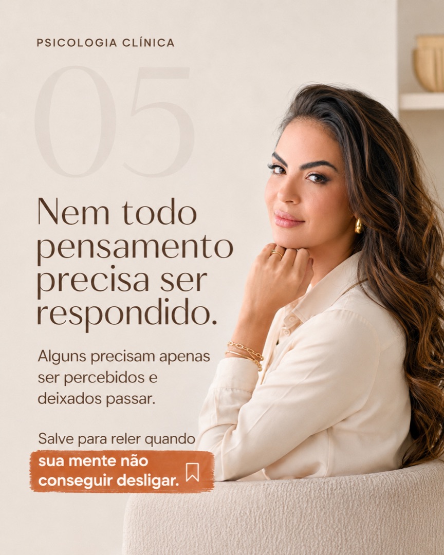 Slide 5 do carrossel sobre ruminação e excesso de pensamento