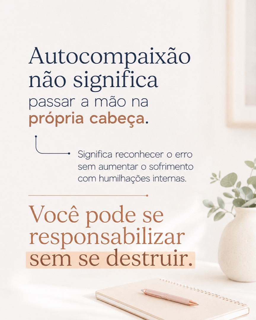 Slide 4 do carrossel sobre autocrítica excessiva